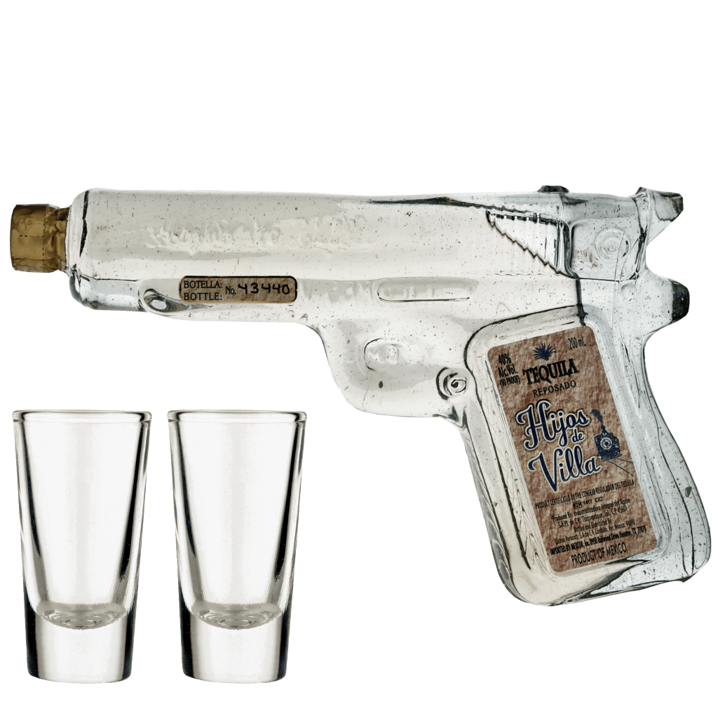 Hijos De Villa Tequila Rep. Pistol 2 glazen 20cl Gedistilleerd Giftbox