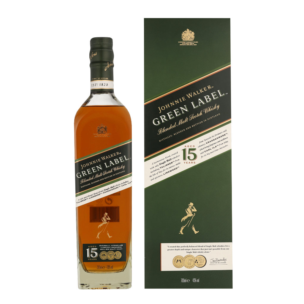 Johnnie Walker 15 Years Green Label 70cl Whisky Giftbox