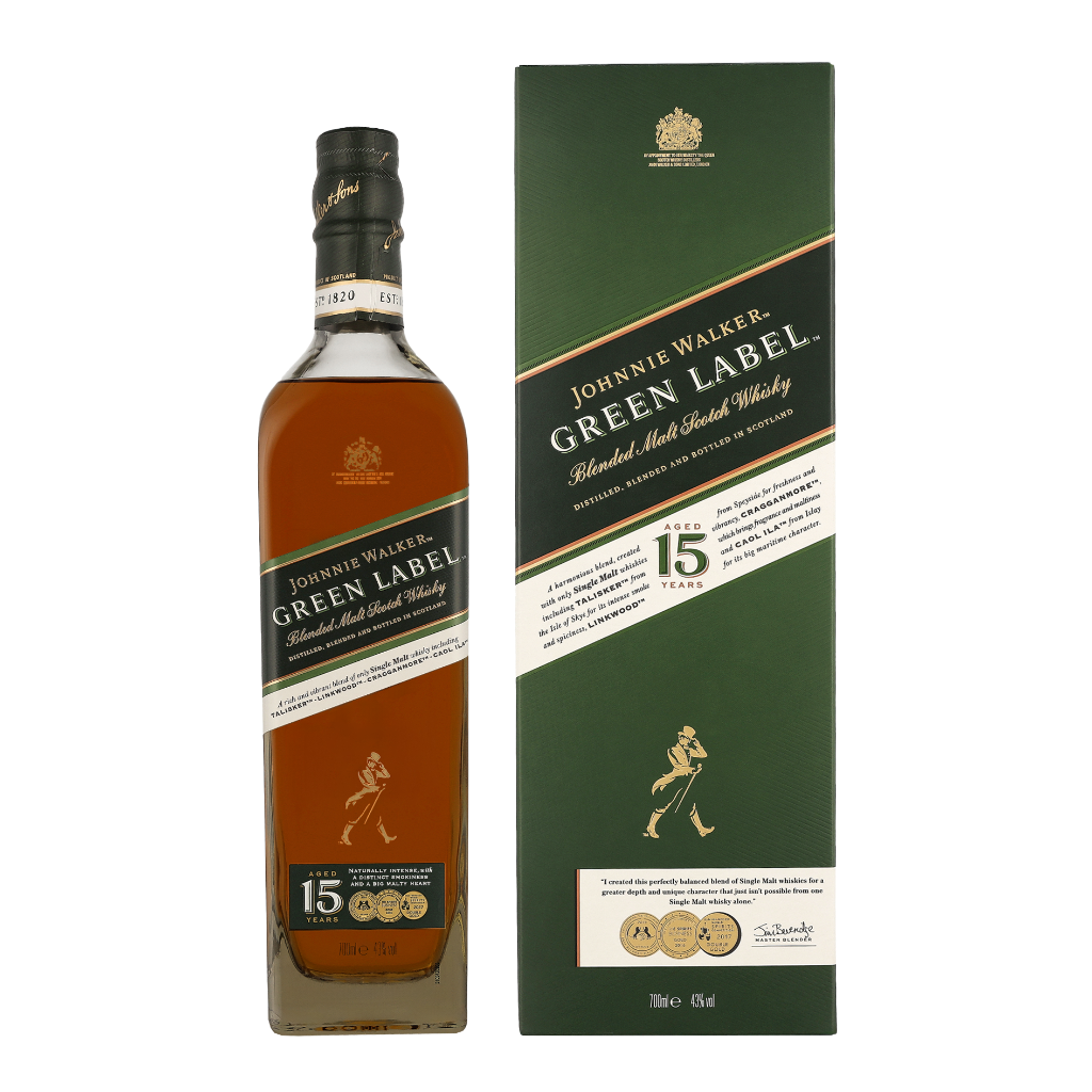 Johnnie Walker 15 Years Green Label 70cl Whisky + Giftbox + Giftbox