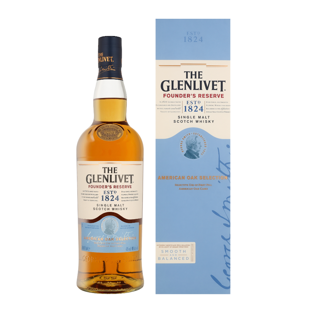 The Glenlivet Founder's Reserve Single Malt Scotch Whisky 70cl + Giftbox + Giftbox