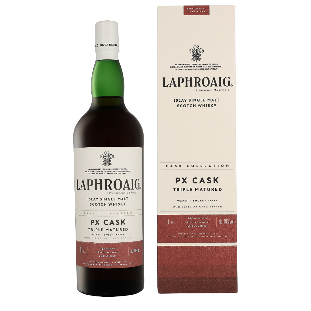 Laphroaig PX Cask 1ltr Whisky + Giftbox + Giftbox