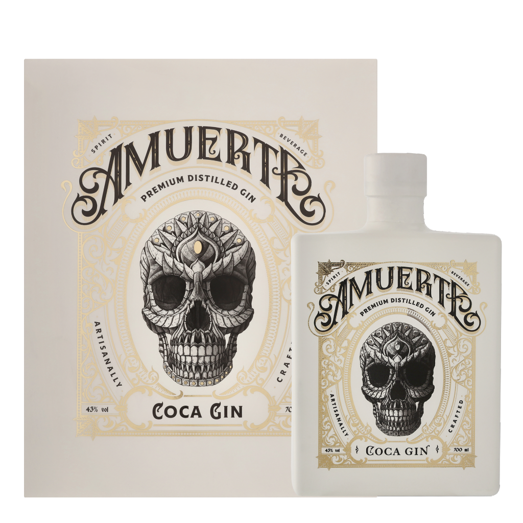 Amuerte Coca Leaf Gin White + 2 glazen 70cl