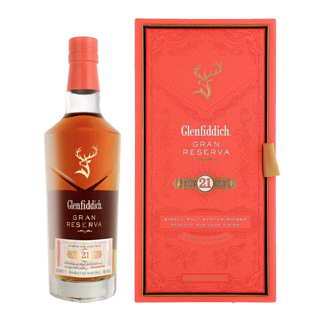 Glenfiddich 21 Years Reserva Rum Cask Finish 70cl Whisky Giftbox