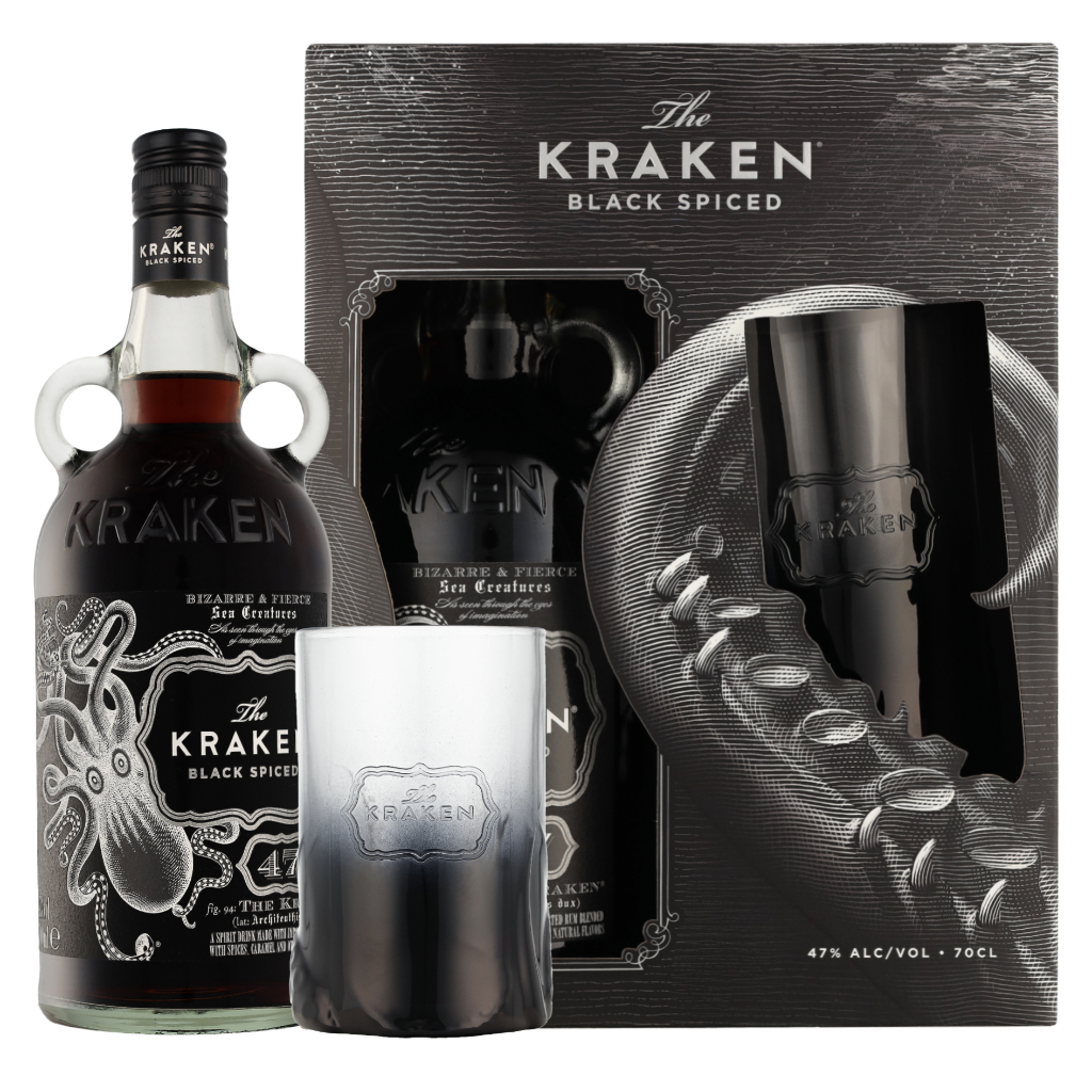 Kraken Black Spiced Rum Giftset 70cl Giftbox