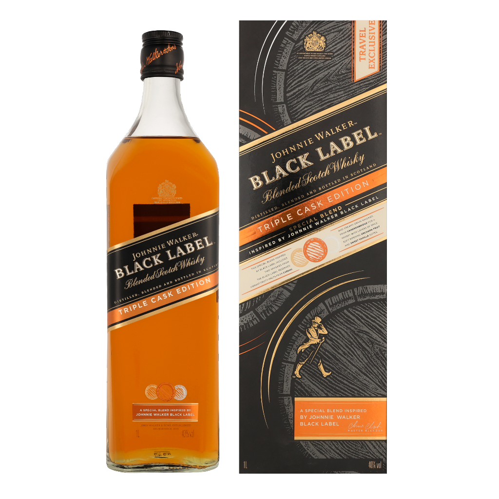 Johnnie Walker Black Triple Cask 1ltr Whisky Giftbox