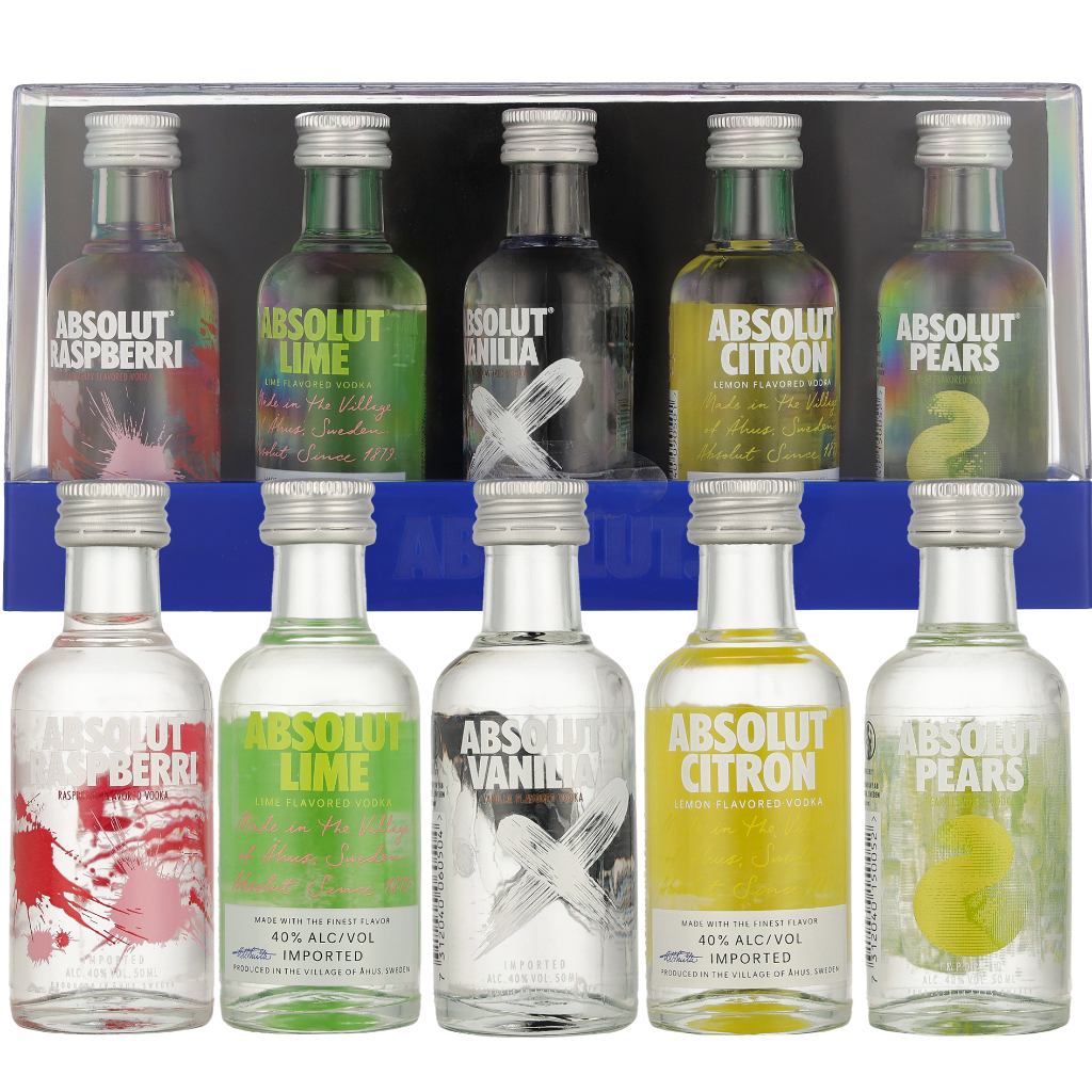 Absolut Mixed Flavours Miniset (5X5Cl Bottles) 0.25 liter Wodka