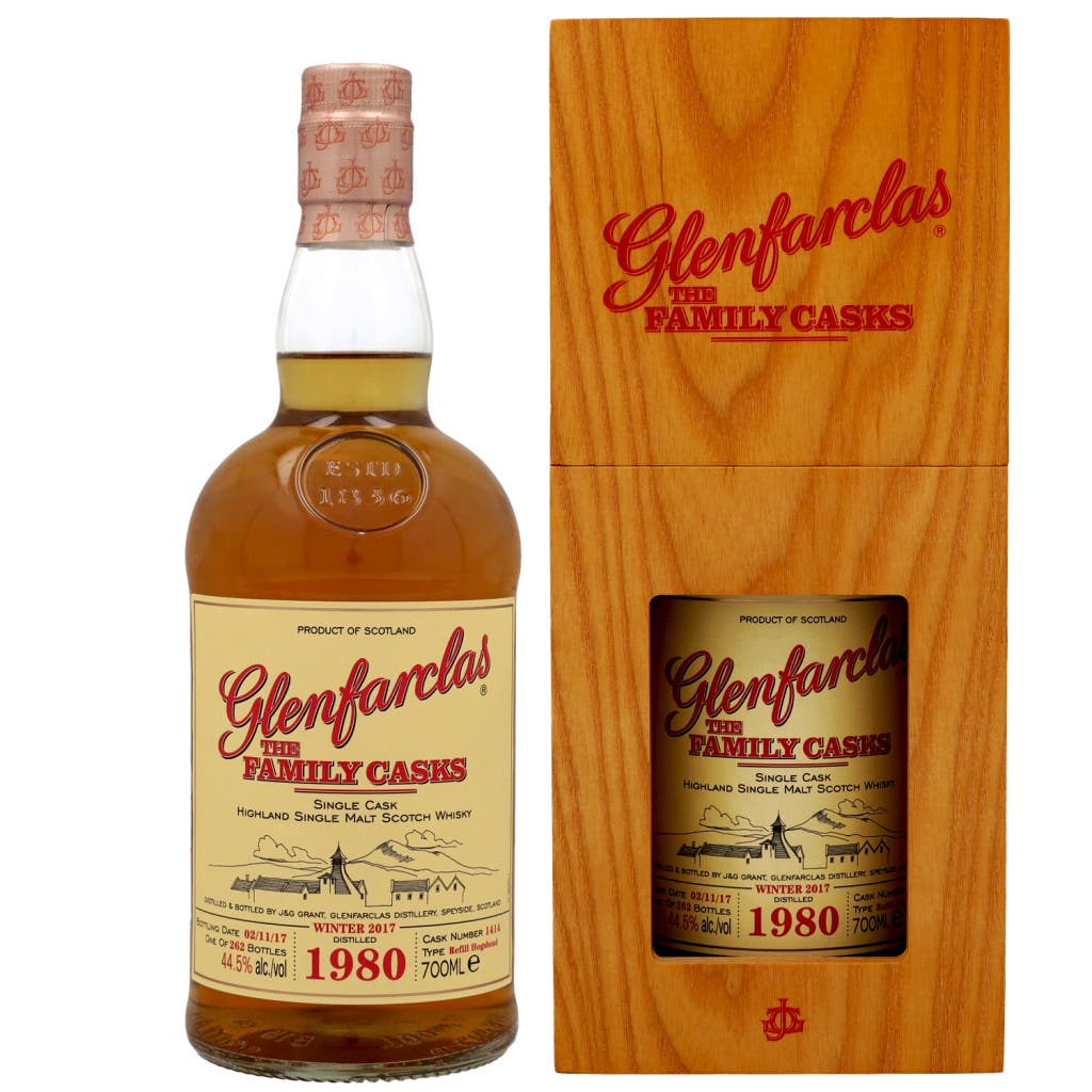 Glenfarclas The Family Casks 1980 + Wooden GB 70cl