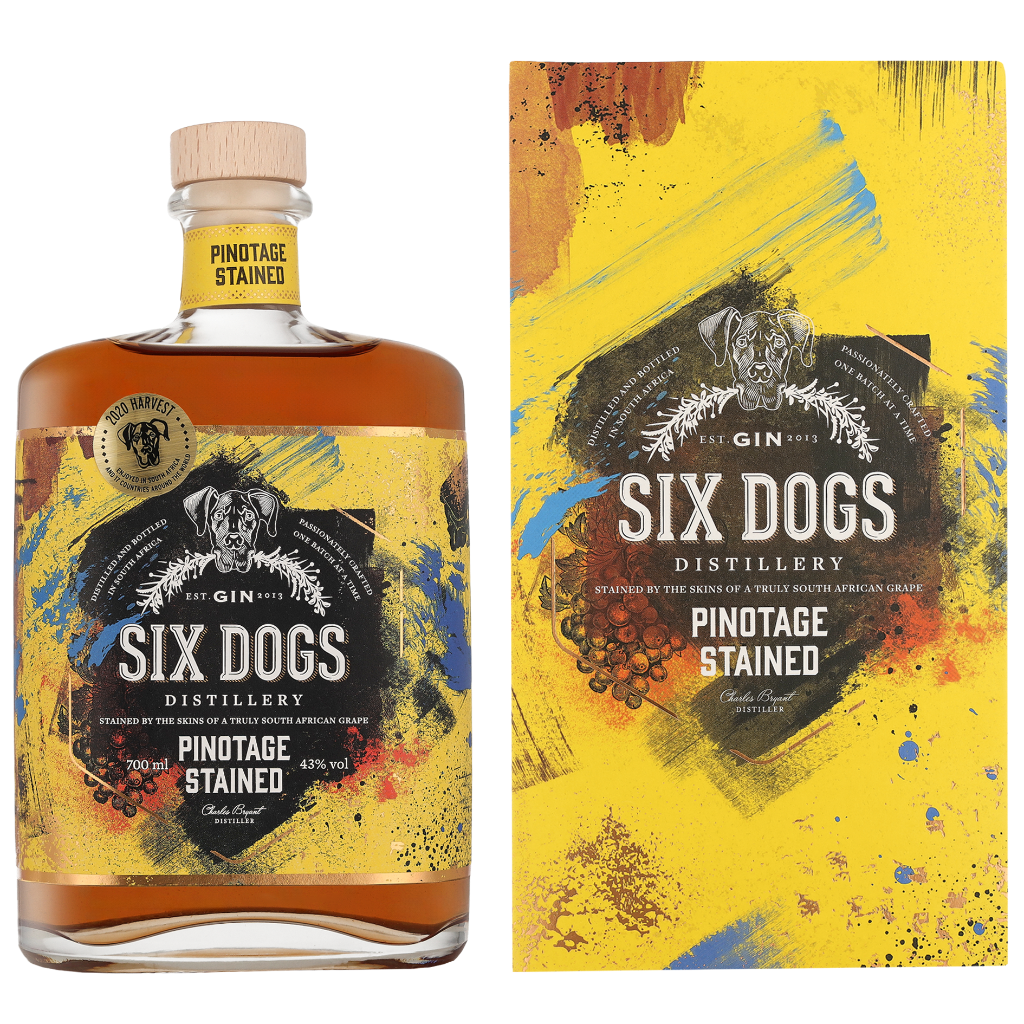 Six Dogs Pinotage Stained 70cl Gin Giftbox