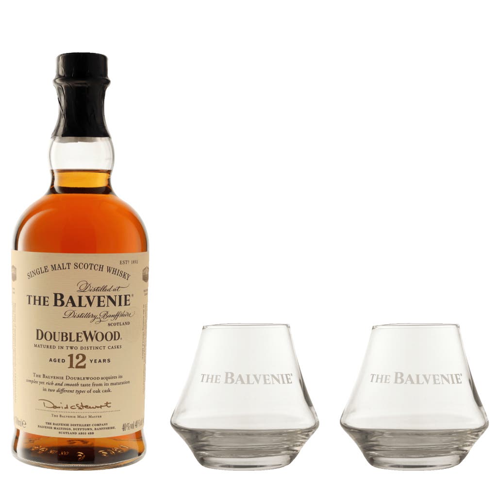 Balvenie 12 Years DoubleWood + 2 Glasses 70cl