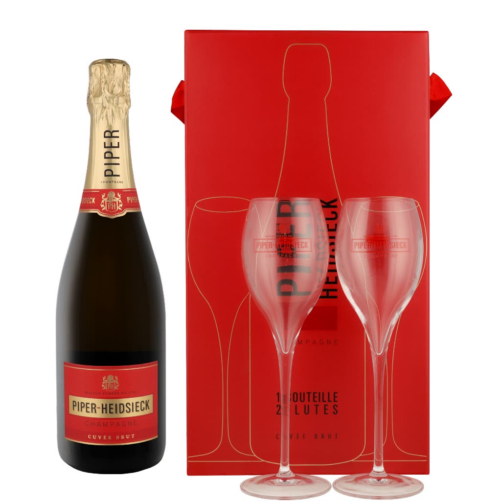 Piper Heidsieck Cuvee Brut + 2 Glasses 75cl