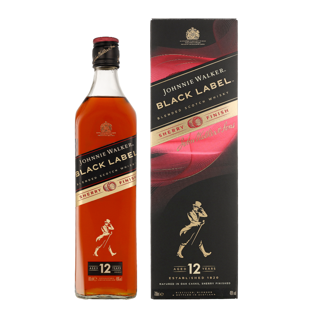 Johnnie Walker Black label Sherry Finish 70cl Whisky Giftbox