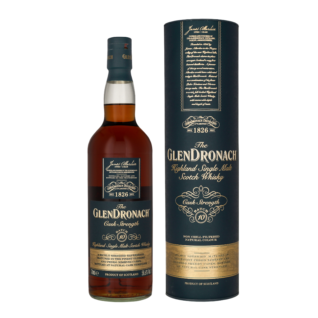 The Glendronach Cask Strength Batch 10 0.7 liter Whisky + Giftbox
