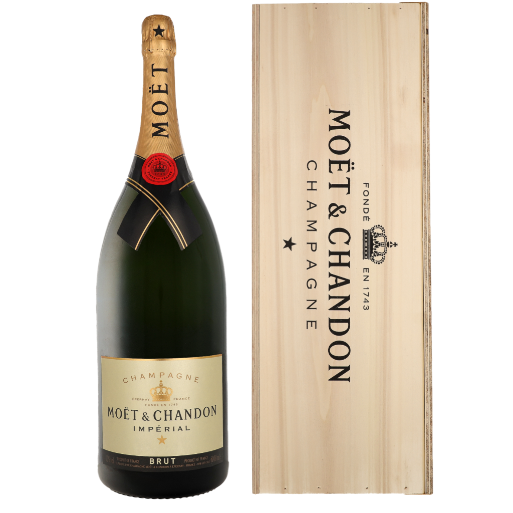 Moet Chandon Imperial Brut Wooden GB 6 liter Wijn Giftbox