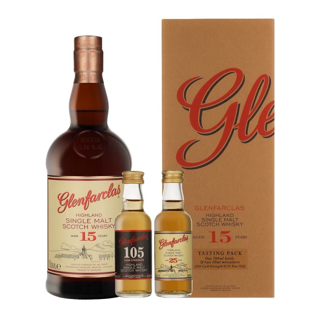 Glenfarclas Set 15 Years + 5cl 105 & 5cl 25 Years