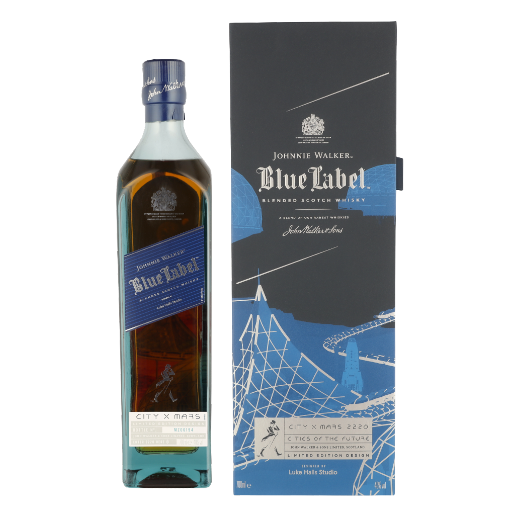 Johnnie Walker Blue Label City Of The Future Mars 70cl Whisky Giftbox