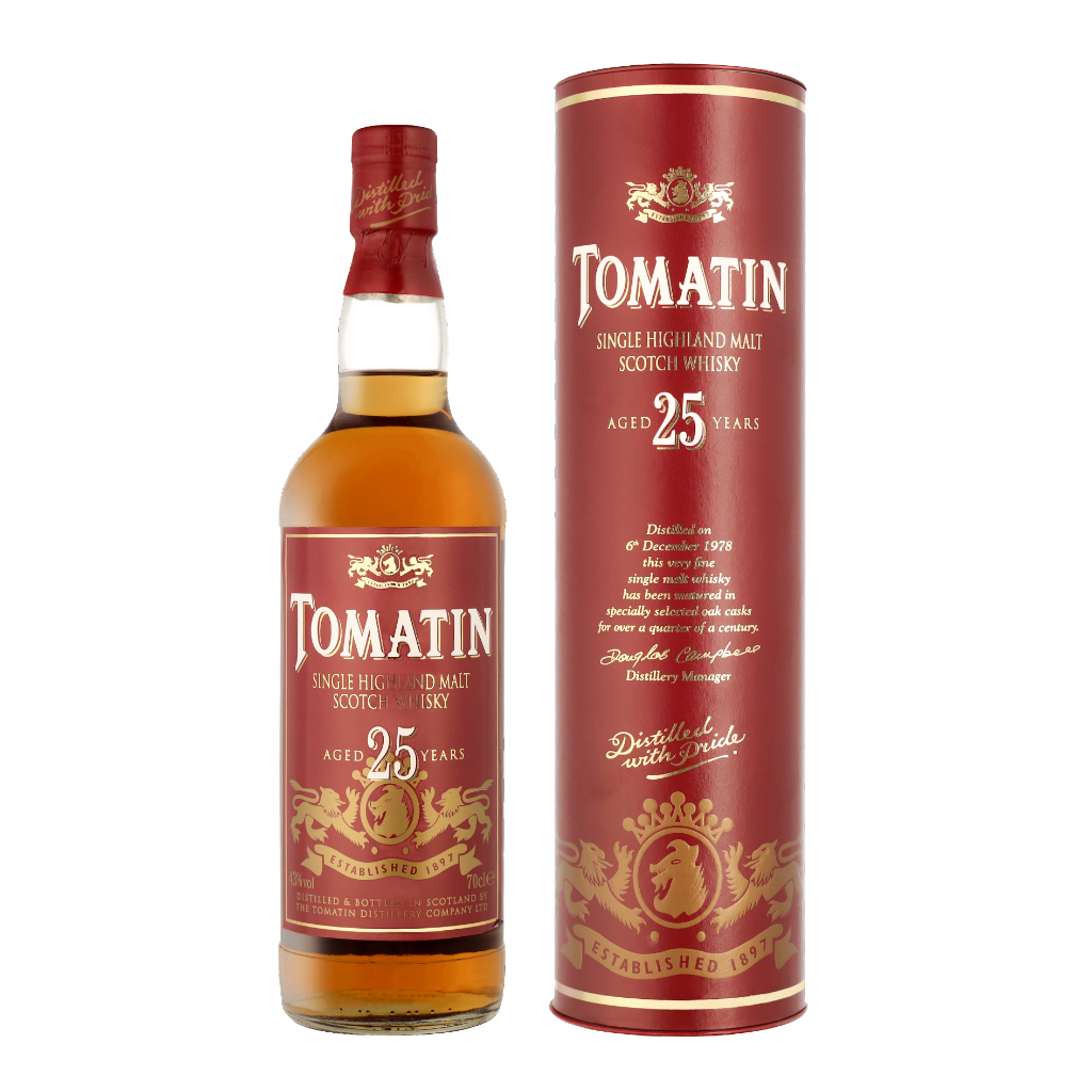 Tomatin 25 Years 70cl Whisky Giftbox