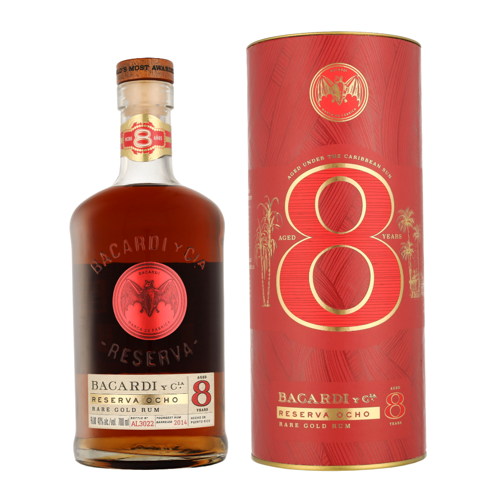 Bacardi 8 Years Reserva Ocho 0.7 liter Rum + Giftbox