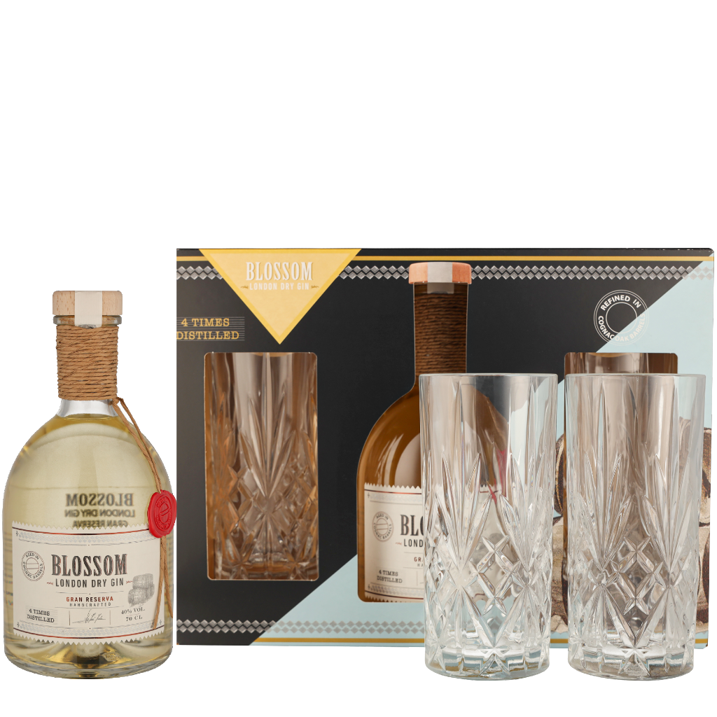 Blossom Grand Reserva + glazen 70cl Gin