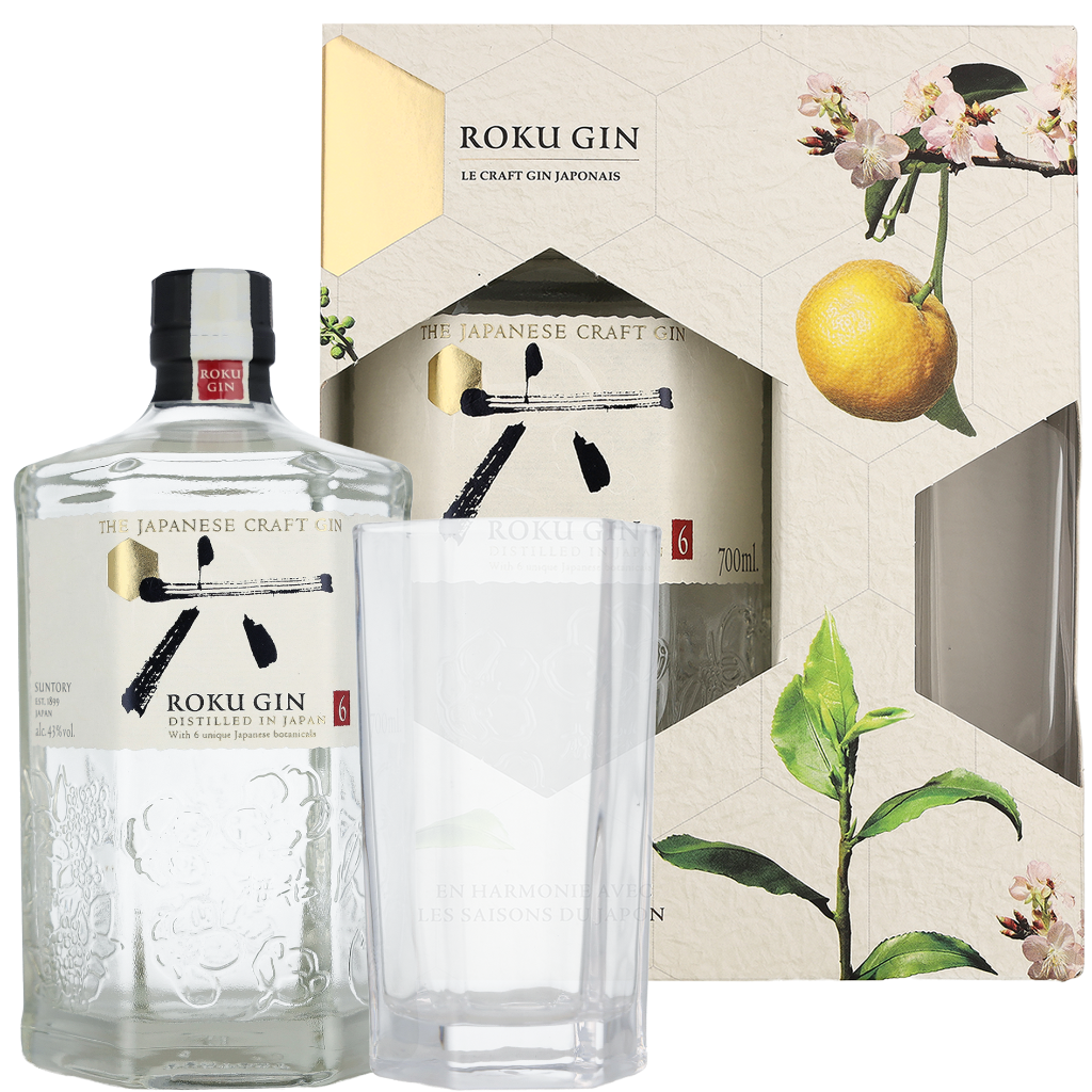Suntory Roku Gin + glas 0.7 liter