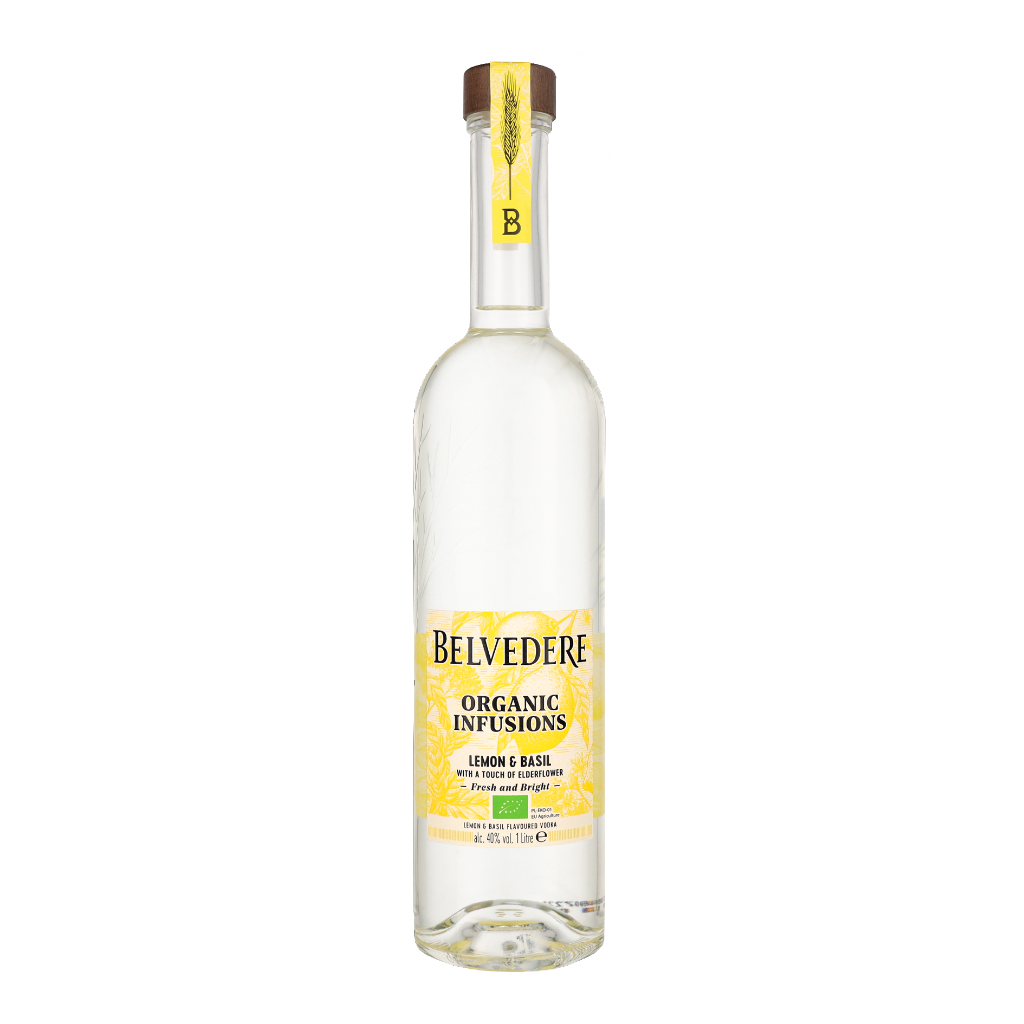 Belvedere Organic Lemon Basil 1ltr Wodka