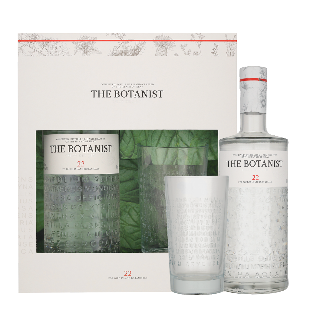 The Botanist Dry Gin + glas 70cl + Giftbox