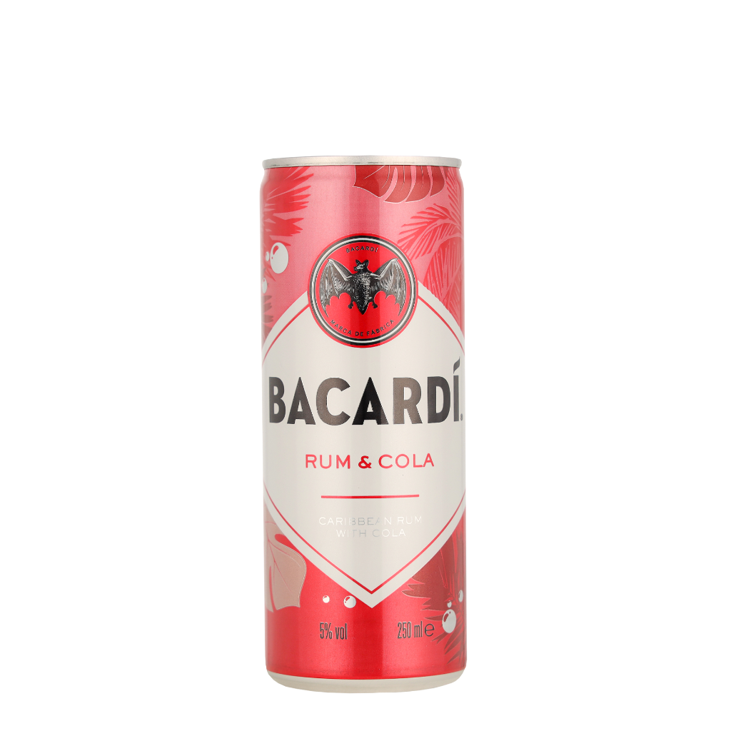Bacardi & Cola Statiegeld 0.25 liter Premix / Ready-to-drink