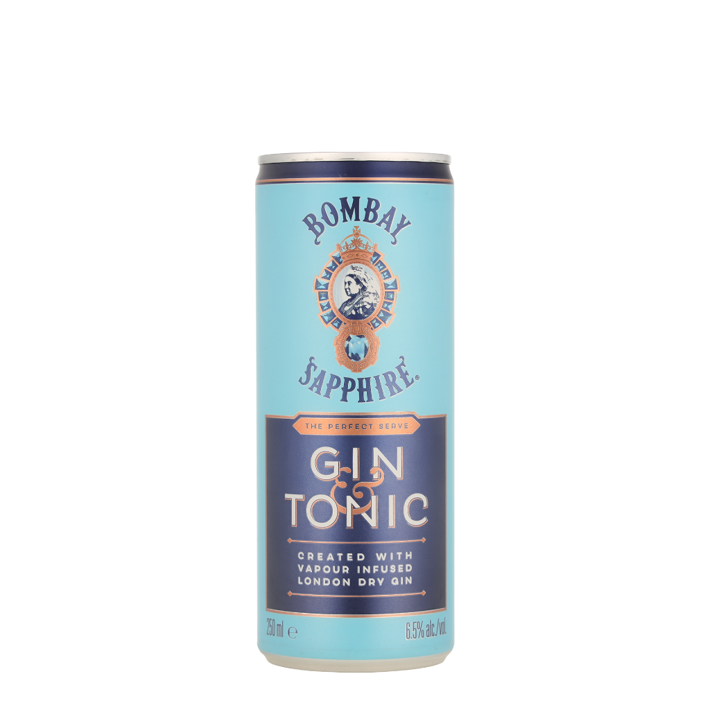 Bombay Sapphire Gin Tonic 12 x 25cl Premix cocktails