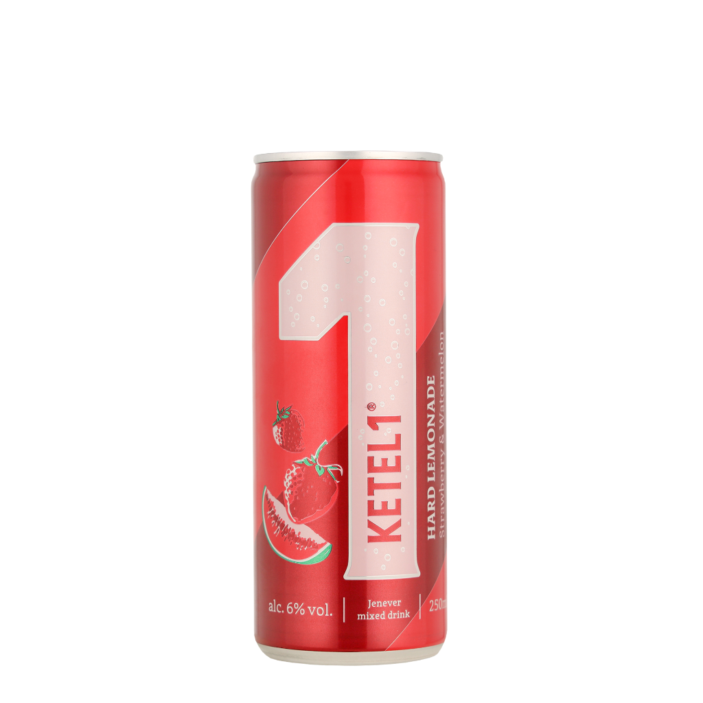 Ketel 1 Hard Lemonade Strawberry & Watermelon Statiegeld 0.25 liter Premix / Ready-to-drink