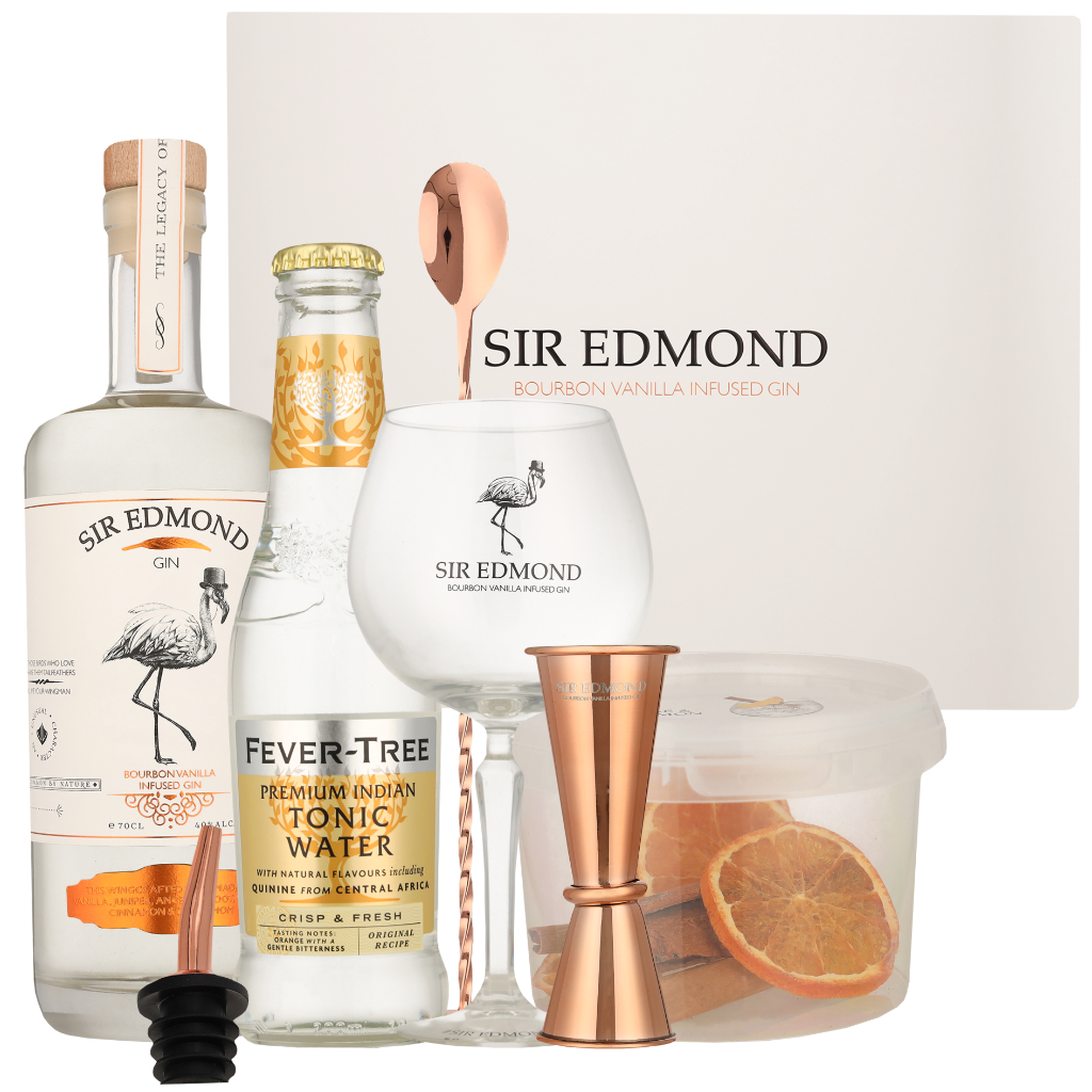Sir Edmond Gin & Fever-Tree Indian Tonic 70cl + 2 glazen