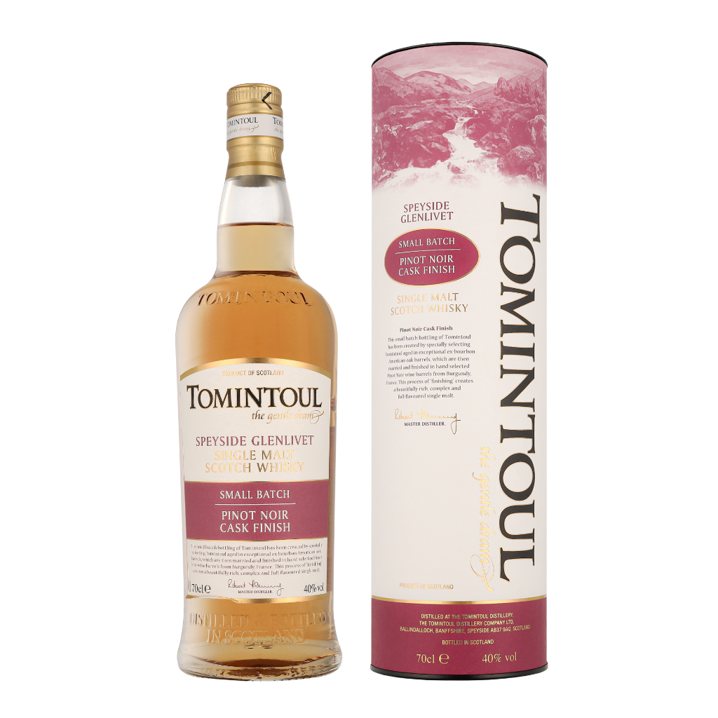 Tomintoul Pinot Noir Cask Finish 70cl Whisky + Giftbox + Giftbox