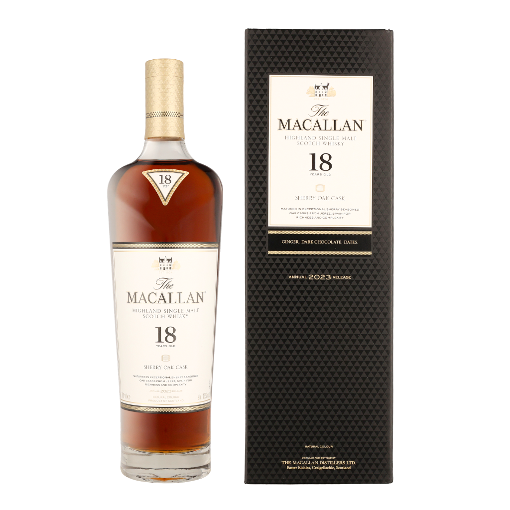 The Macallan 18 Years Sherry Oak Annual release 2023 70cl Whisky Giftbox