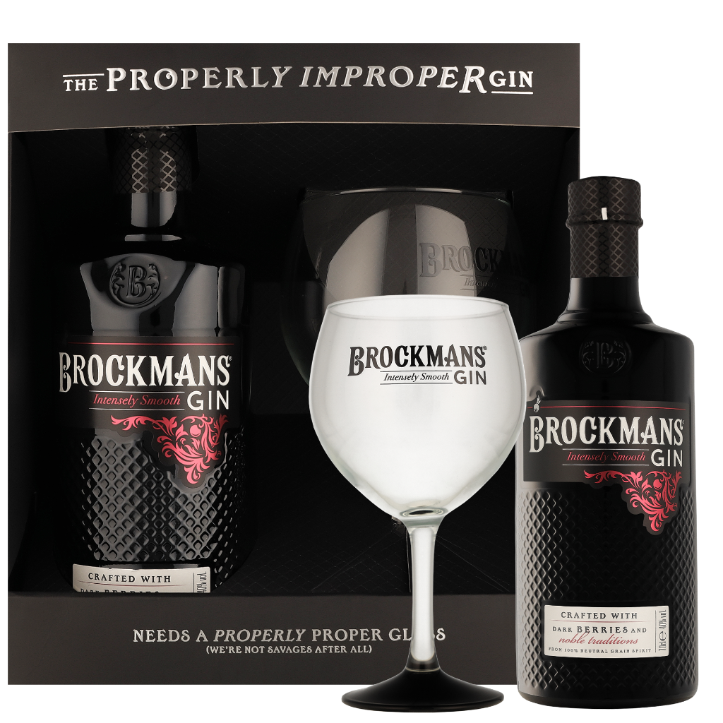 Brockmans Gin + glas 0.7 liter