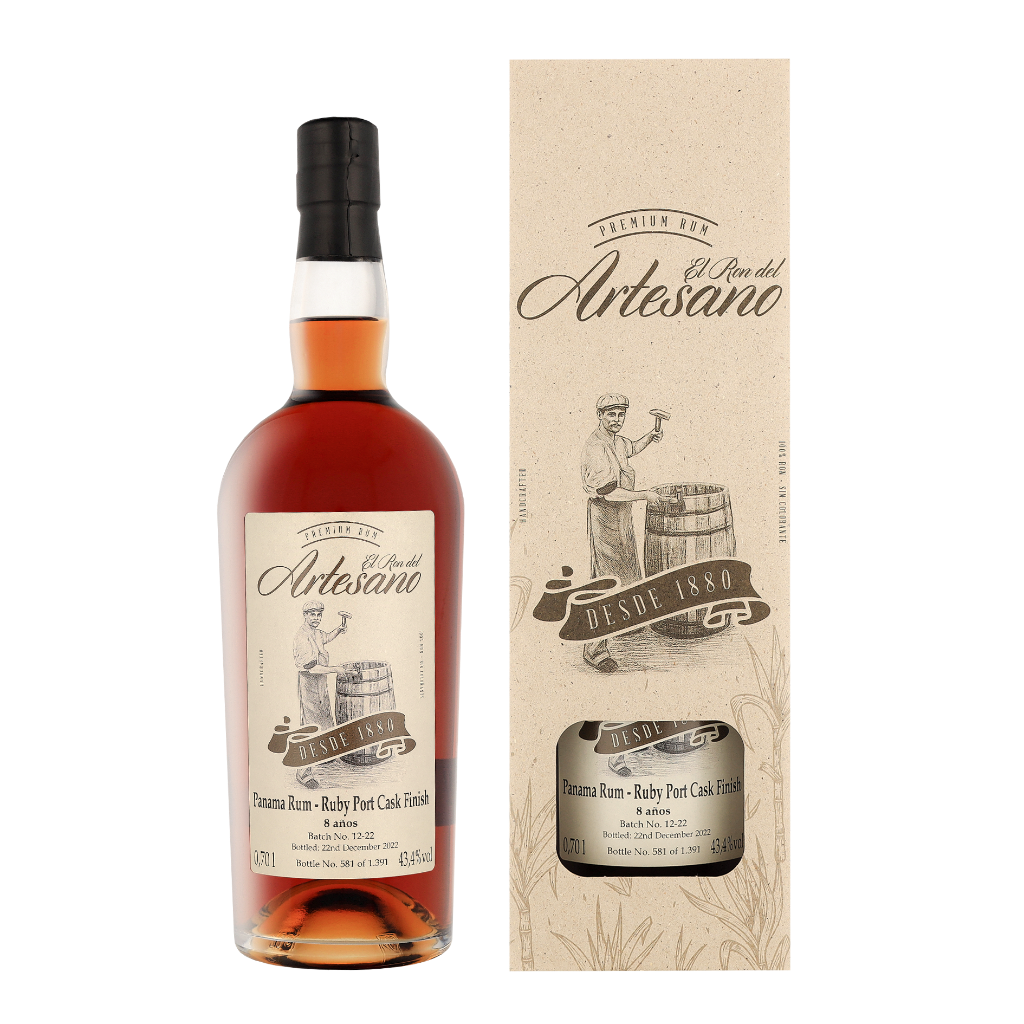 El Ron Del Artesano 8 Years Ruby Port Cask Finisch 70cl Rum Giftbox