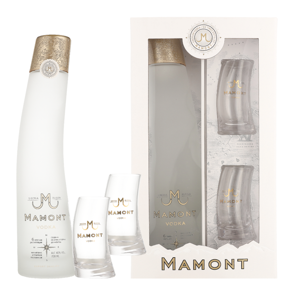 Mamont Vodka 2 Shotglazen 70cl Wodka