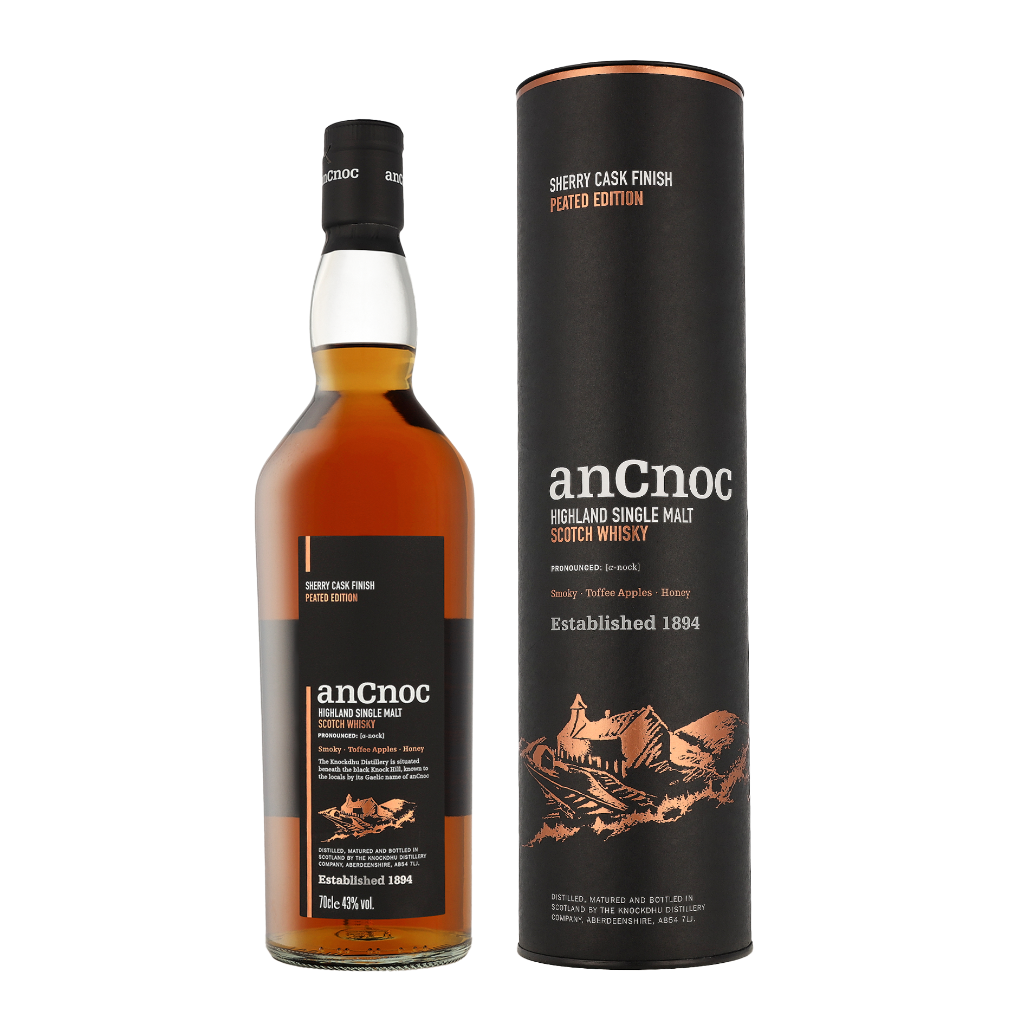Ancnoc Sherry Peated 0.7 liter Whisky Giftbox