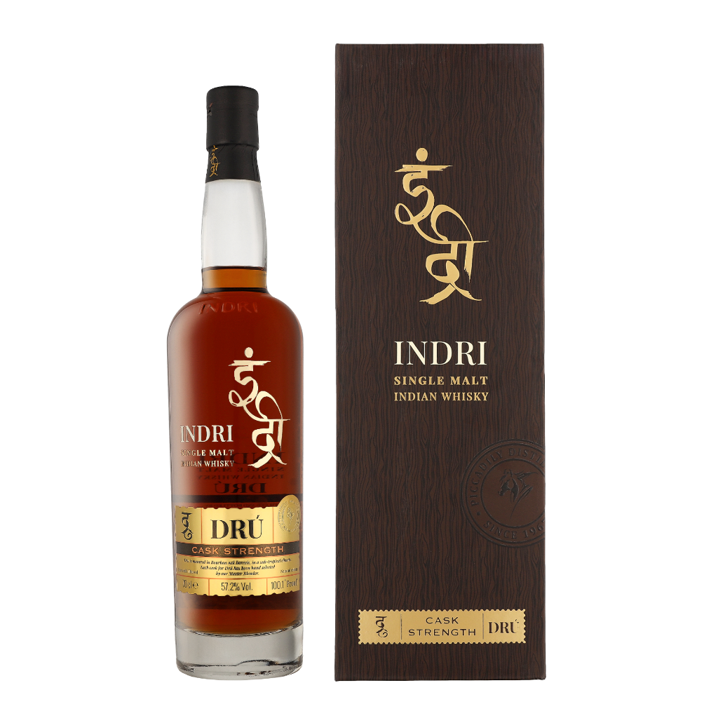Indri Single Malt - Dru Cask Strength 0.7 liter Whisky + Giftbox