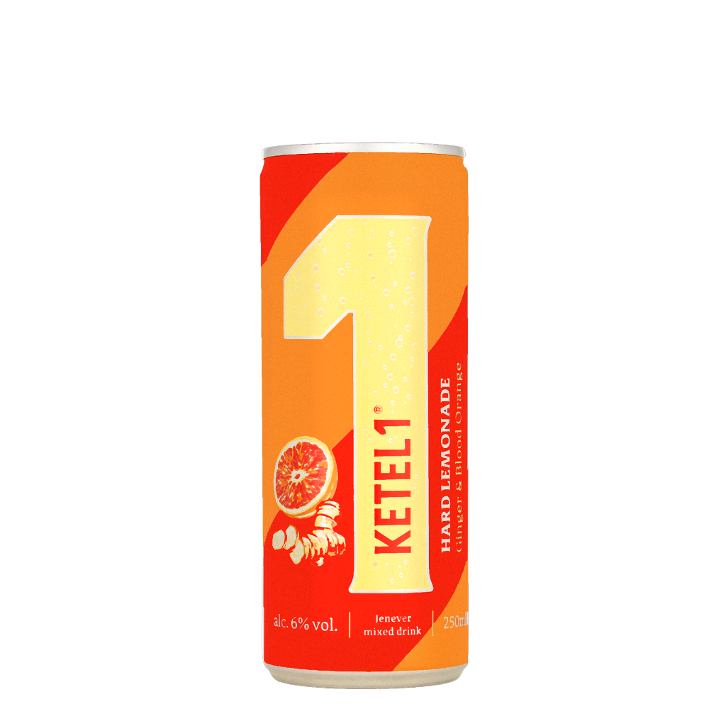 Ketel 1 Hard Lemonade Ginger & Blood Orange Deposit NL Logo 0.25 liter Premix / Ready-to-drink