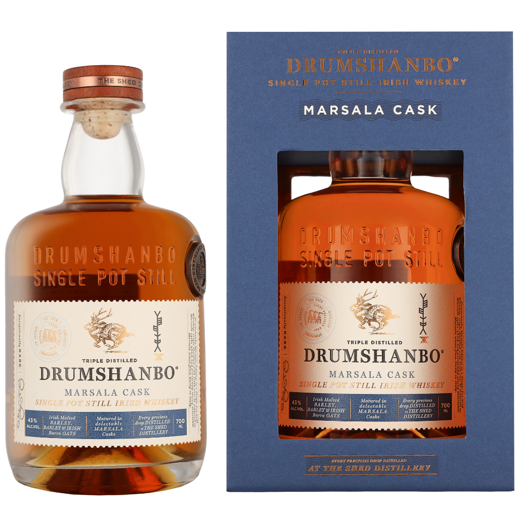 Drumshanbo Single Pot Still Irish Whiskey Marsala Cask 70cl Whisky + Giftbox + Giftbox