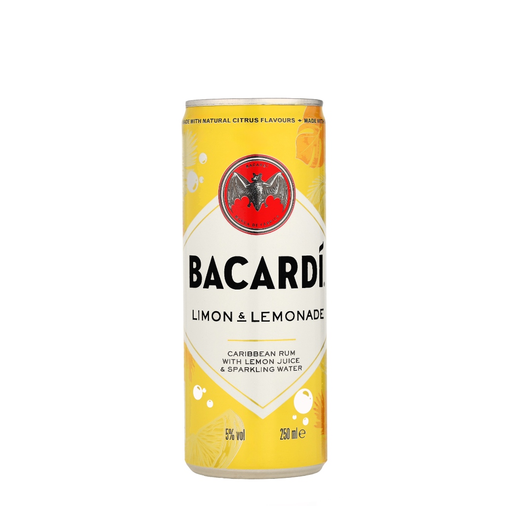 Bacardi Limon & Lemonade Deposit NL Logo 0.25 liter Premix
