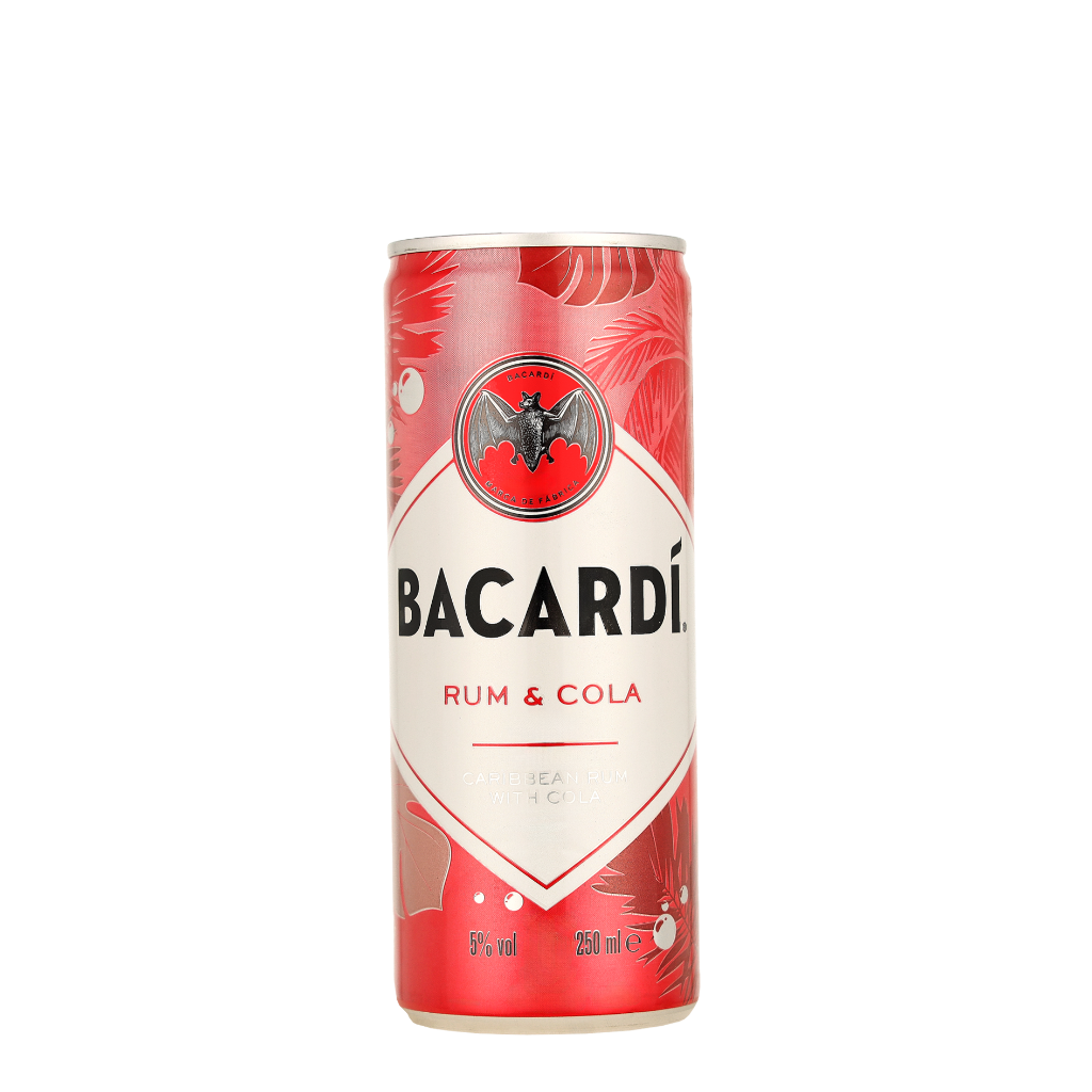 Bacardi & Cola Deposit NL Logo 0.25 liter Premix