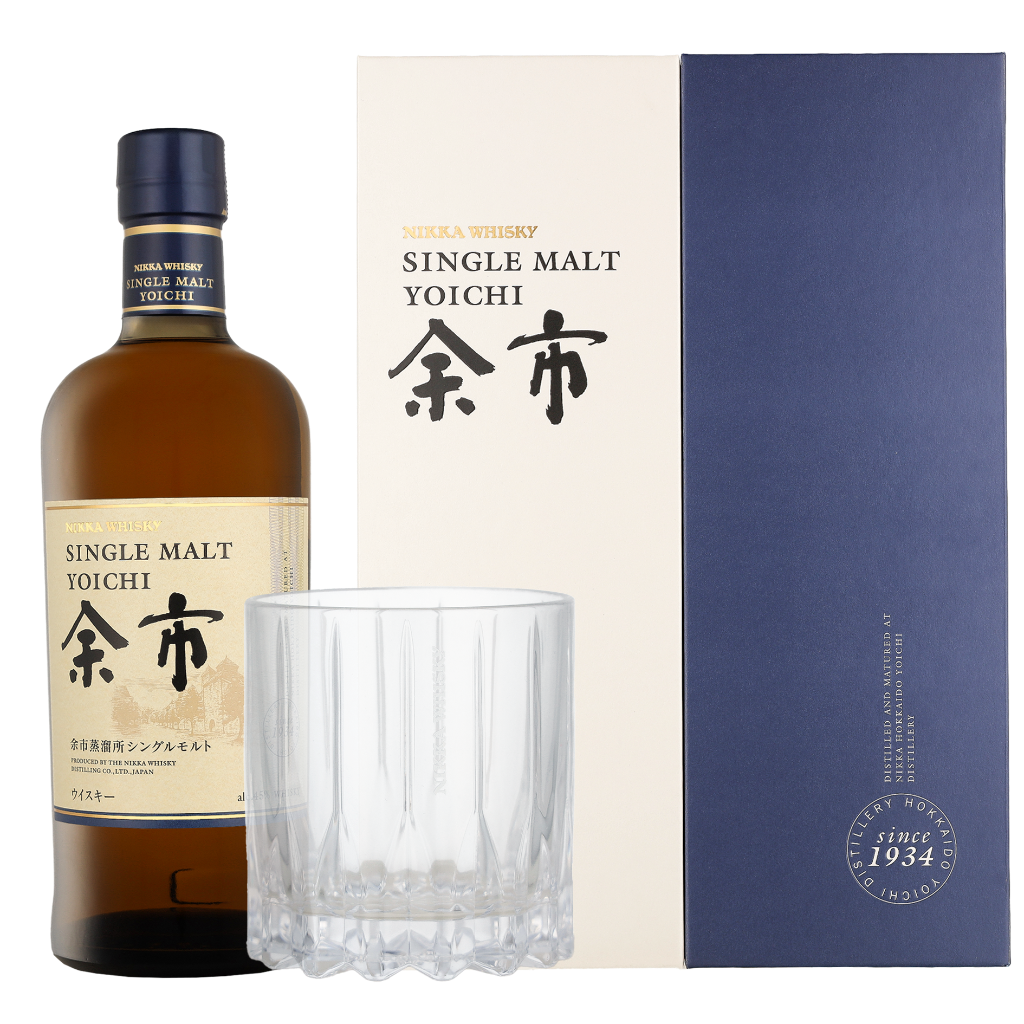 Nikka Yoichi Single Malt + 2 glazen 0.70 liter Whisky + Giftbox + Giftbox