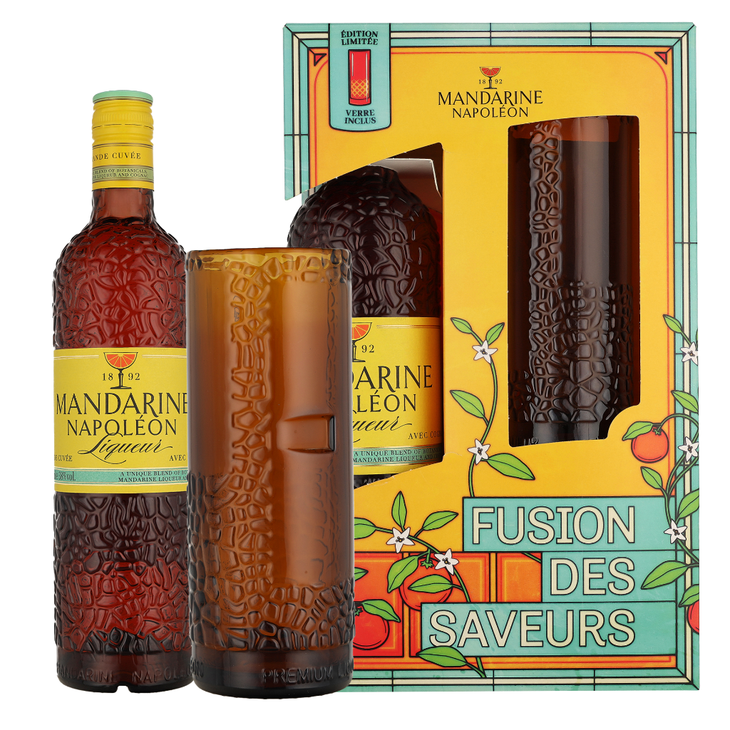 Mandarine Napoleon + glas 0.70 liter Likeur