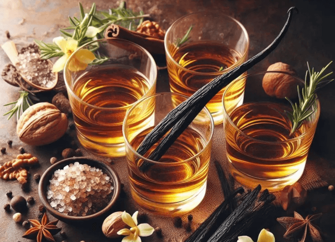 De smaakprofielen van bourbon